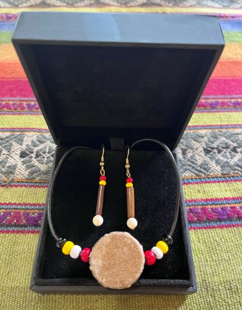 Baby Drum Necklace & Earings Set