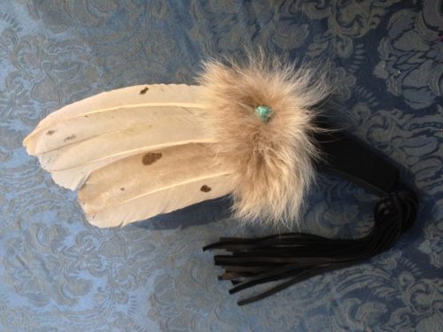 feather fan black